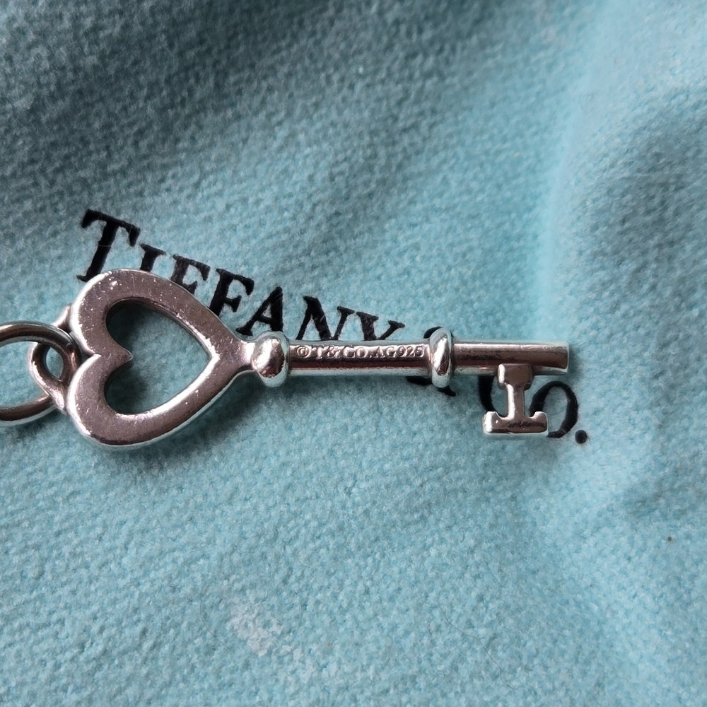 Tiffany & Co. Silver Heart Key Bracelet